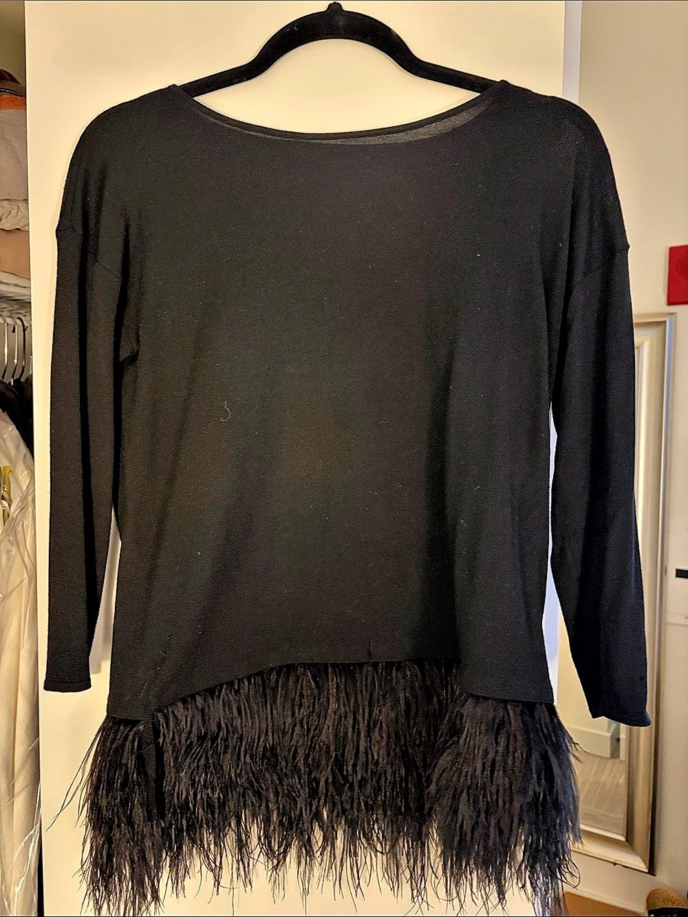 Polo Ralph Lauren Merino Wool Feathered Hem Sweater Size Small